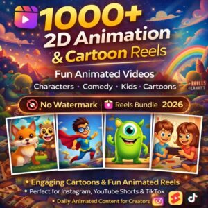 1000+ 2D Animation & Cartoon Reels Bundle Download 2026